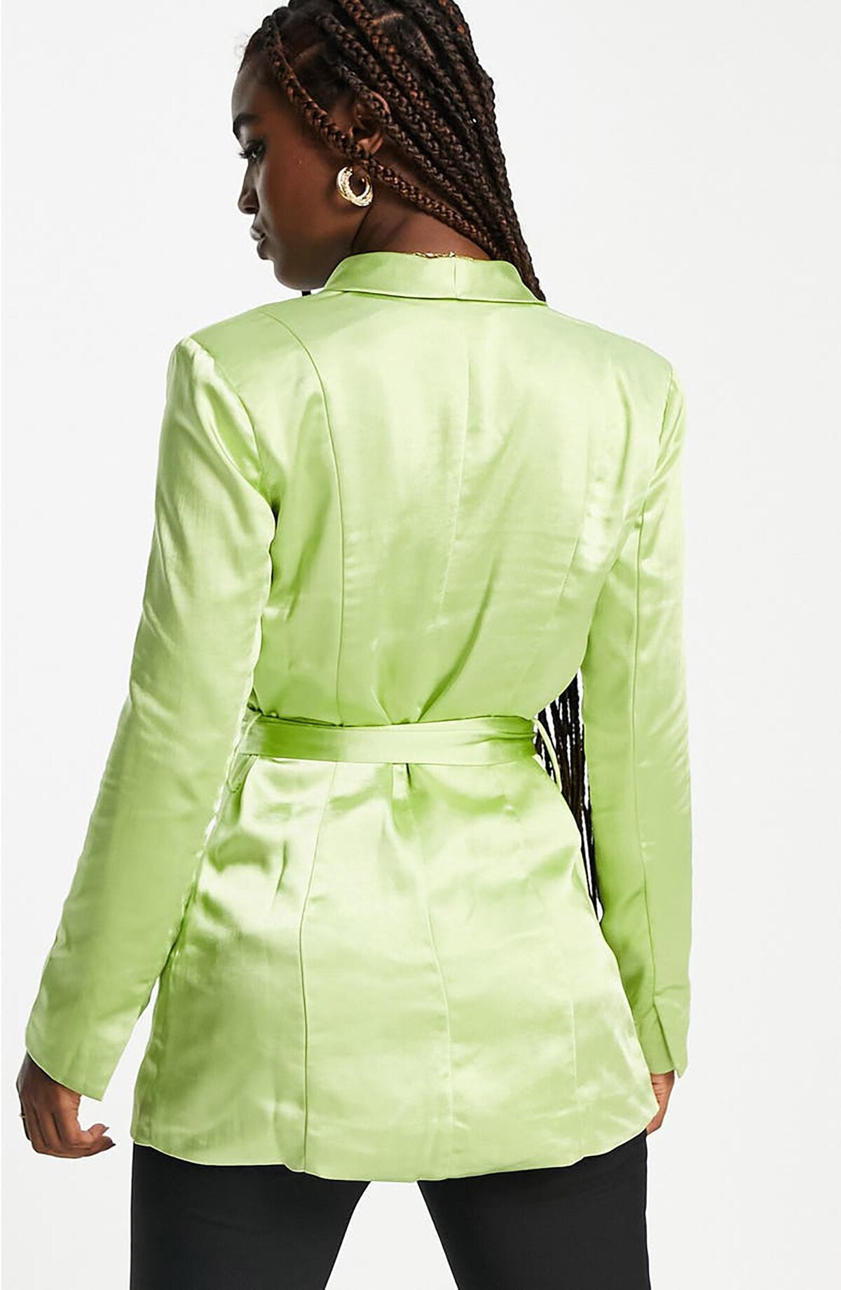 Blazer de printemps vert vif pour femme, coupe slim, pour mariage, soirée, mère de la mariée 