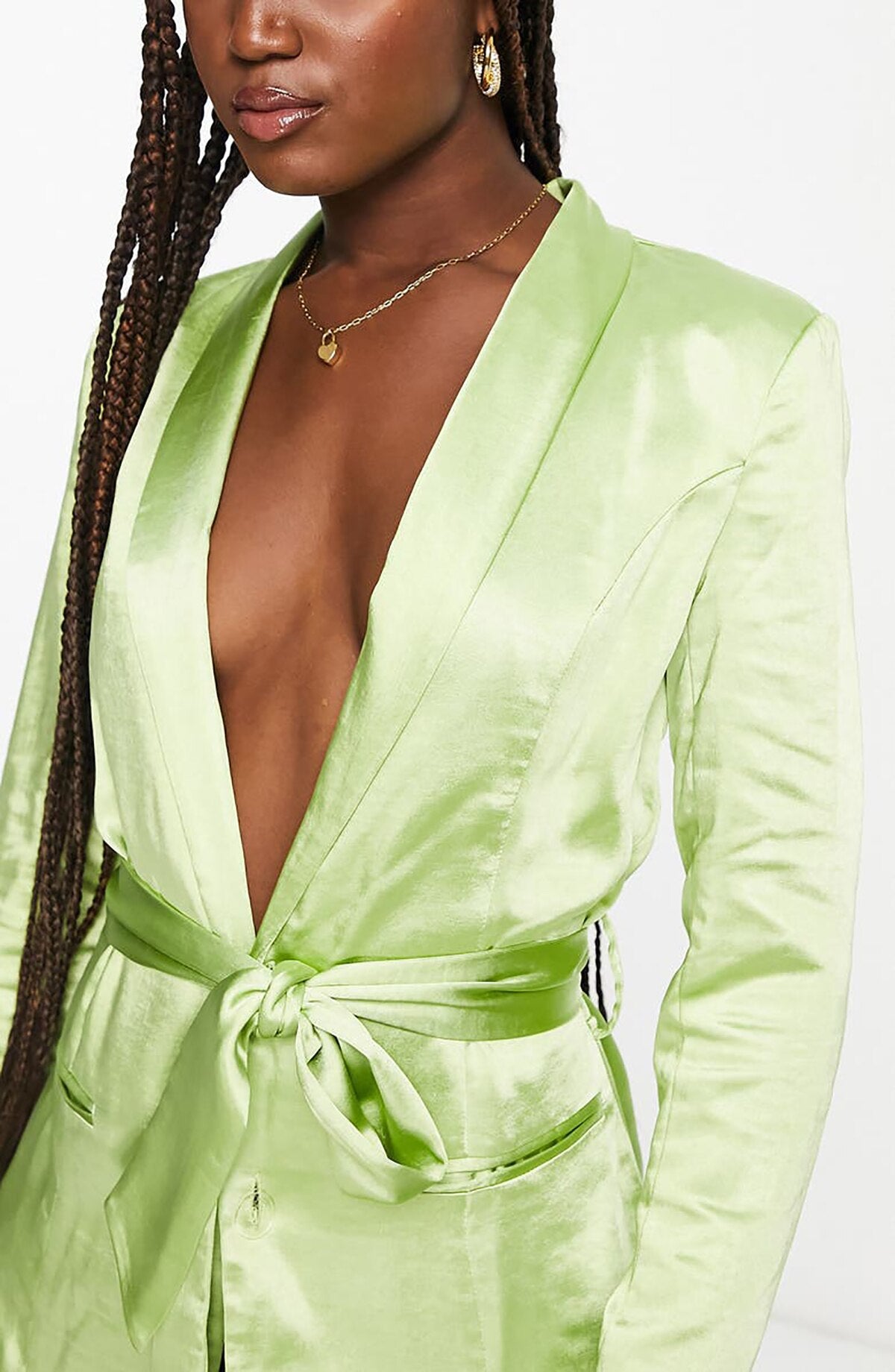 Blazer de printemps vert vif pour femme, coupe slim, pour mariage, soirée, mère de la mariée 
