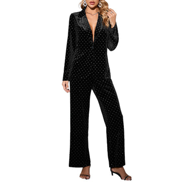 Spring Women Pants Suit Black Mother of the Bride  Wear Evening Party  Wedding Formal 2 Pieces