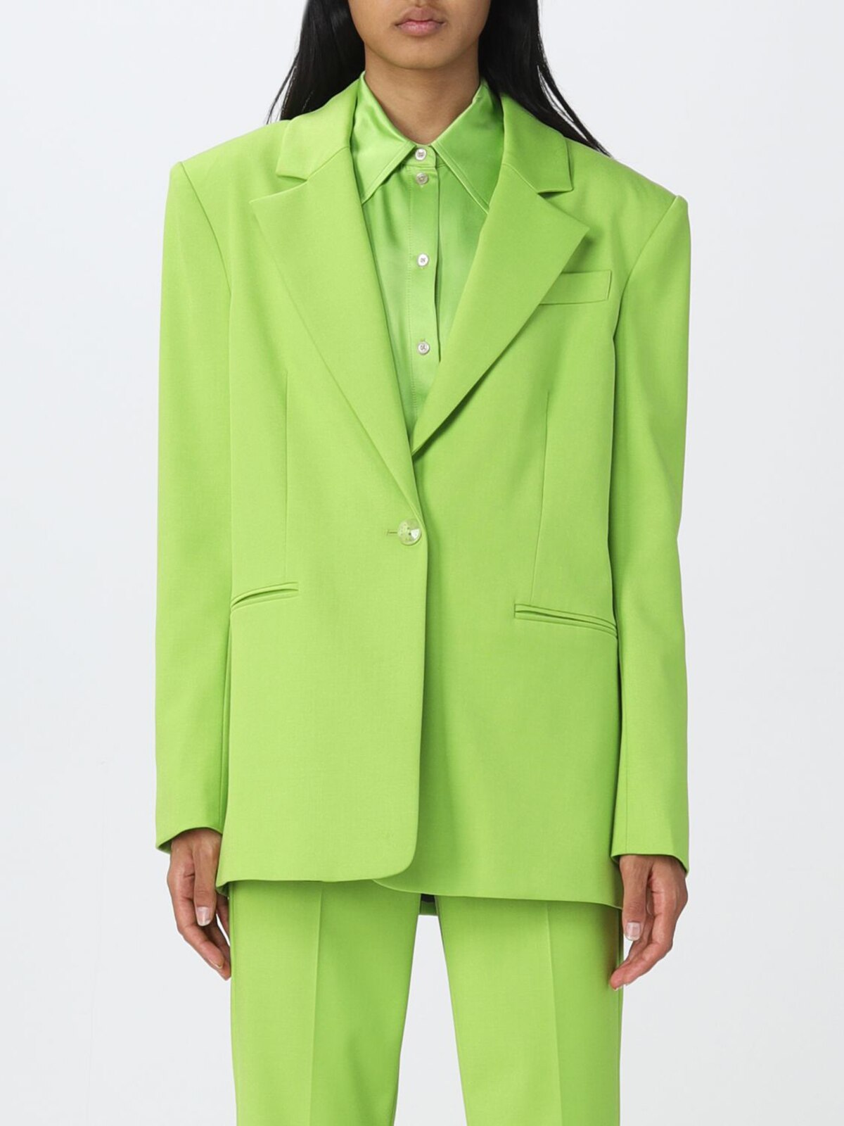 Spring Green Women Pants Suits V Neck Evening Party Ladies Wear For Wedding Loose Wide Leg Two Pieces