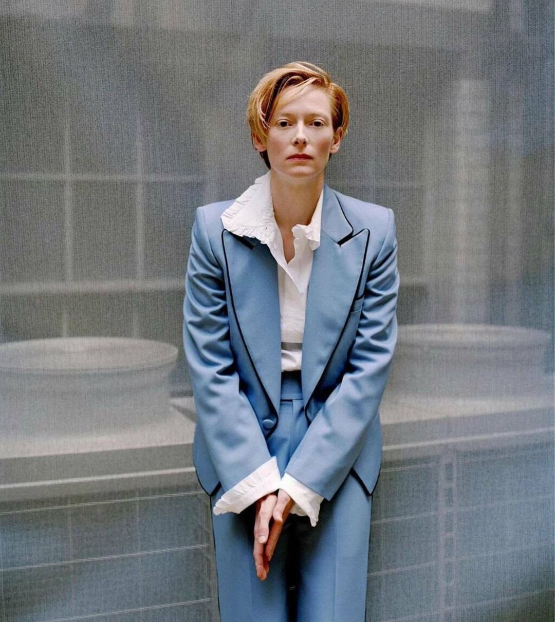 Costume bleu pour femme, ensemble 2 pièces pour mère de la mariée, tenue de soirée ample, smoking formel 