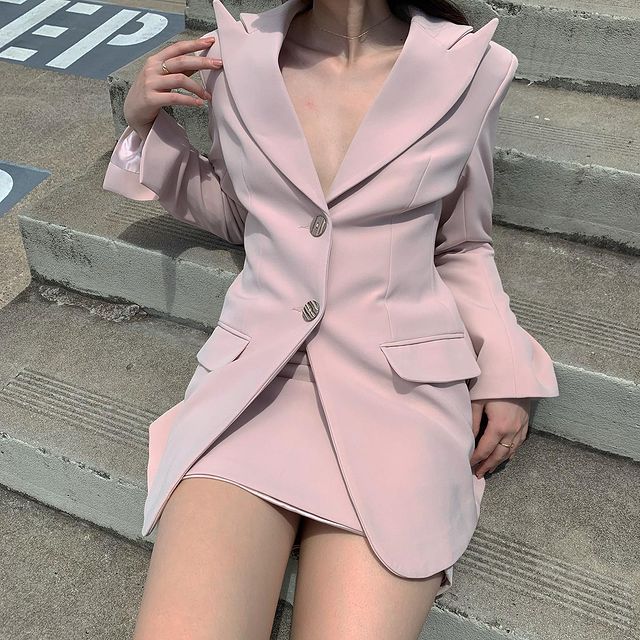 Pink Women Wedding Dress Suits Mother of the Bride Suits Slim Evening Party Tuxedos Formal 2 pieces