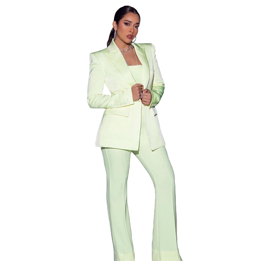 Mint Green Mother Of The Birde Pants Suits Street Celebration Blazer Set Evening Party Prom Wedding Wear 2 Pieces