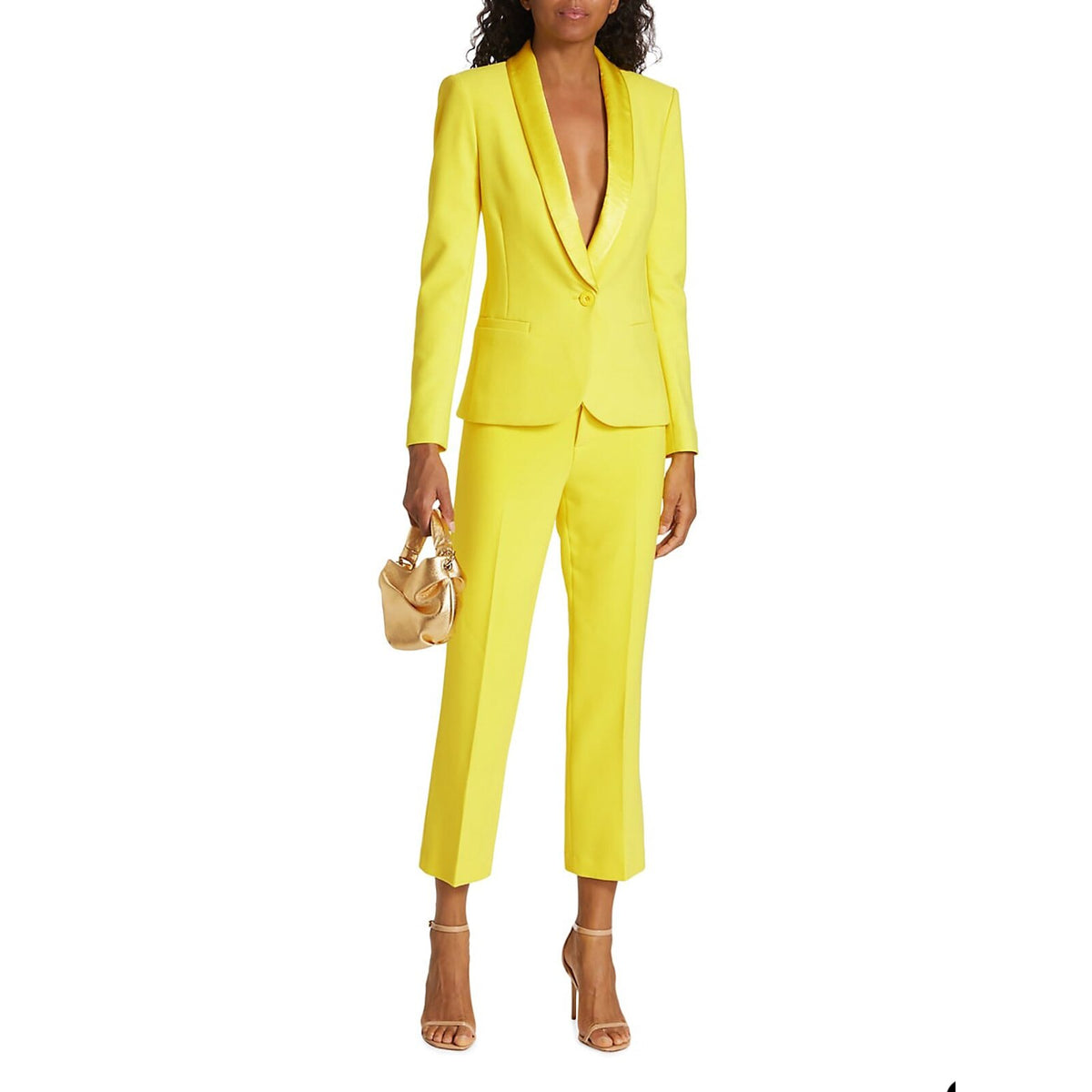 Spring Soft Satin Yellow Women Pants Suits Mother of the Bride Suit Evening Party Blazer Guest Wear 2 Pieces