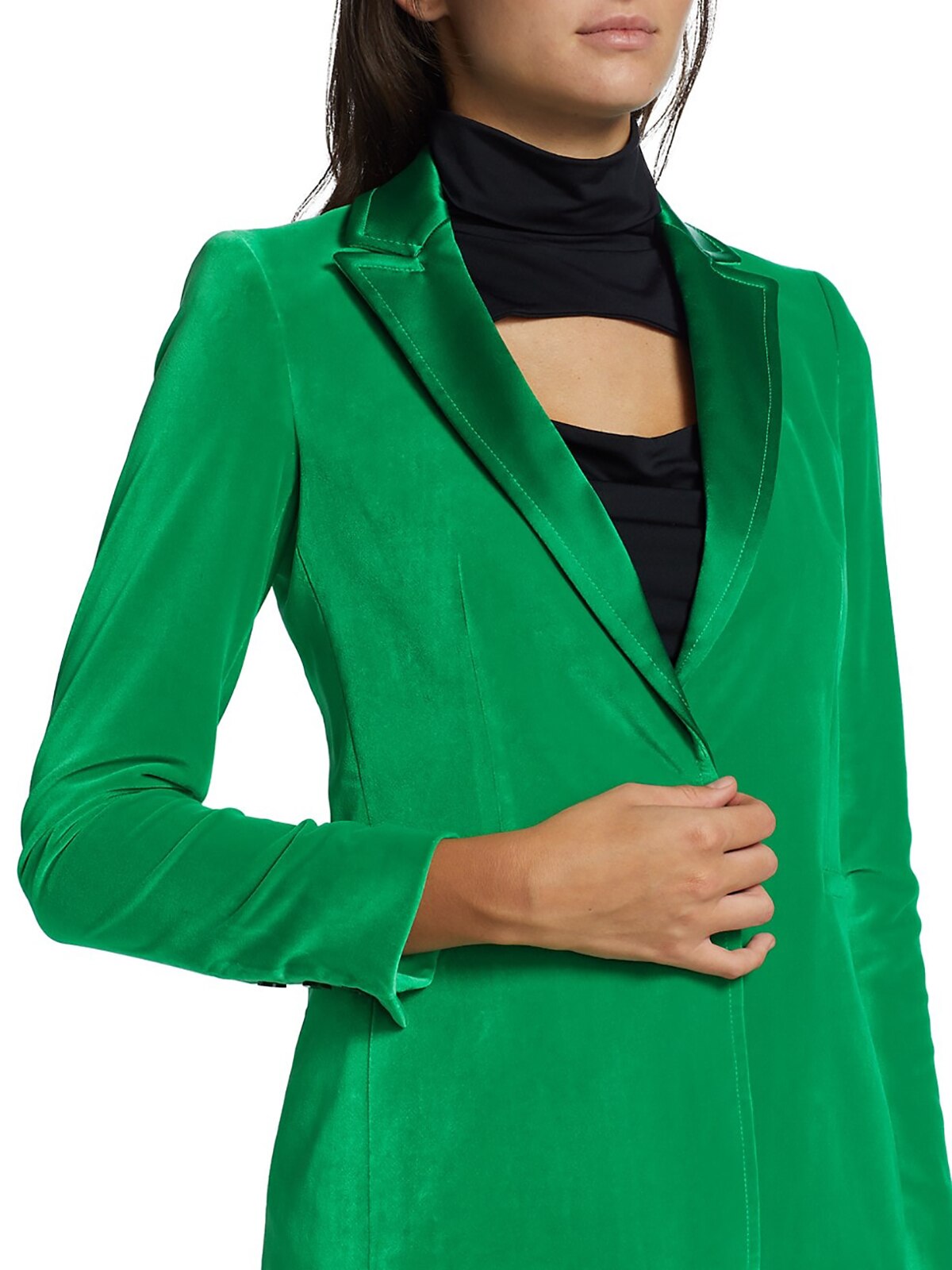 Costume 2 pièces en velours vert doux pour femme, costume de soirée pour mère de la mariée, blazer 
