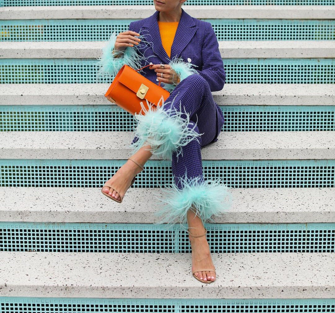 Ensemble 2 pièces pour femme, style urbain, loisirs, pantalon, plumes, carreaux, célébrités, soirée, mère de la mariée, mariage formel 