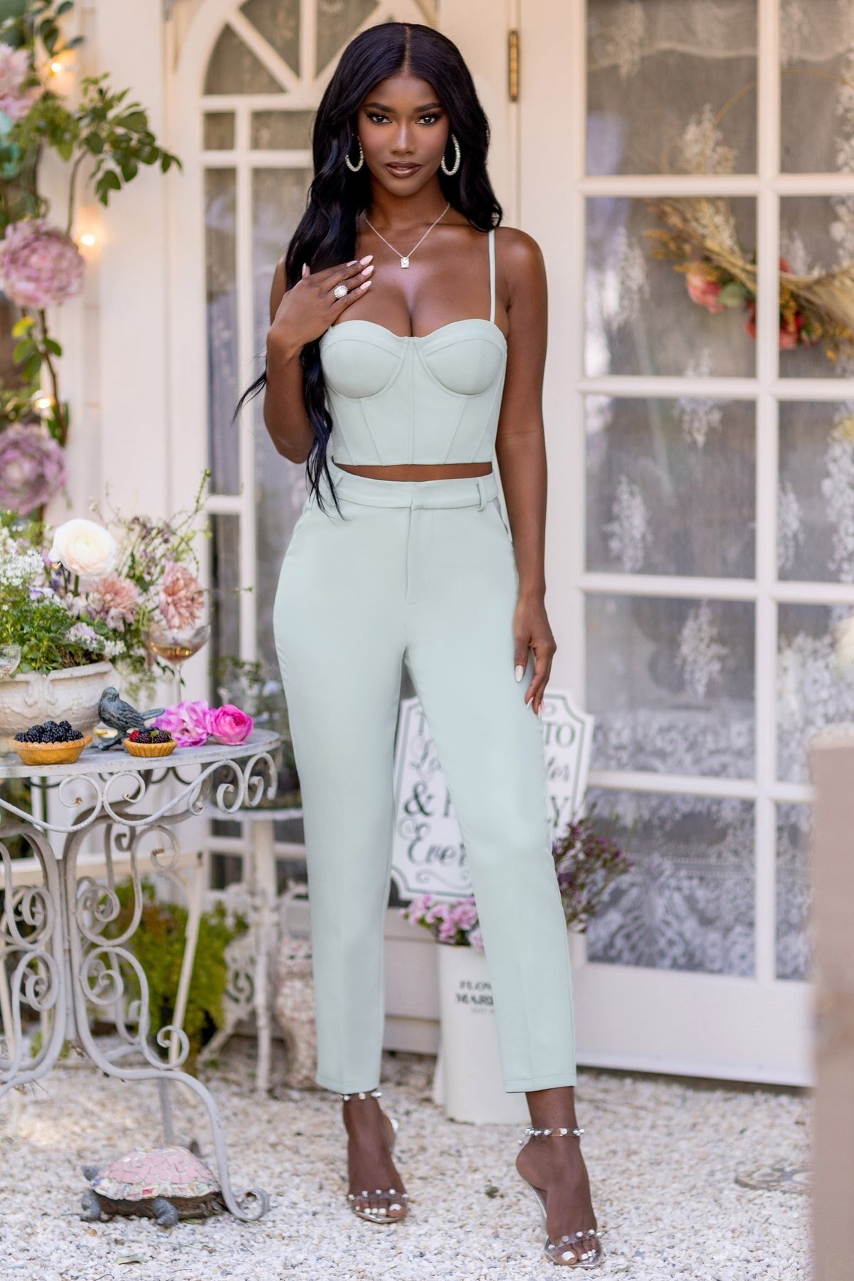 Pantalones de verano de color caramelo para mujer, trajes de celebridad para fiesta de noche, blazer, pantalones acampanados ajustados, 2 piezas 