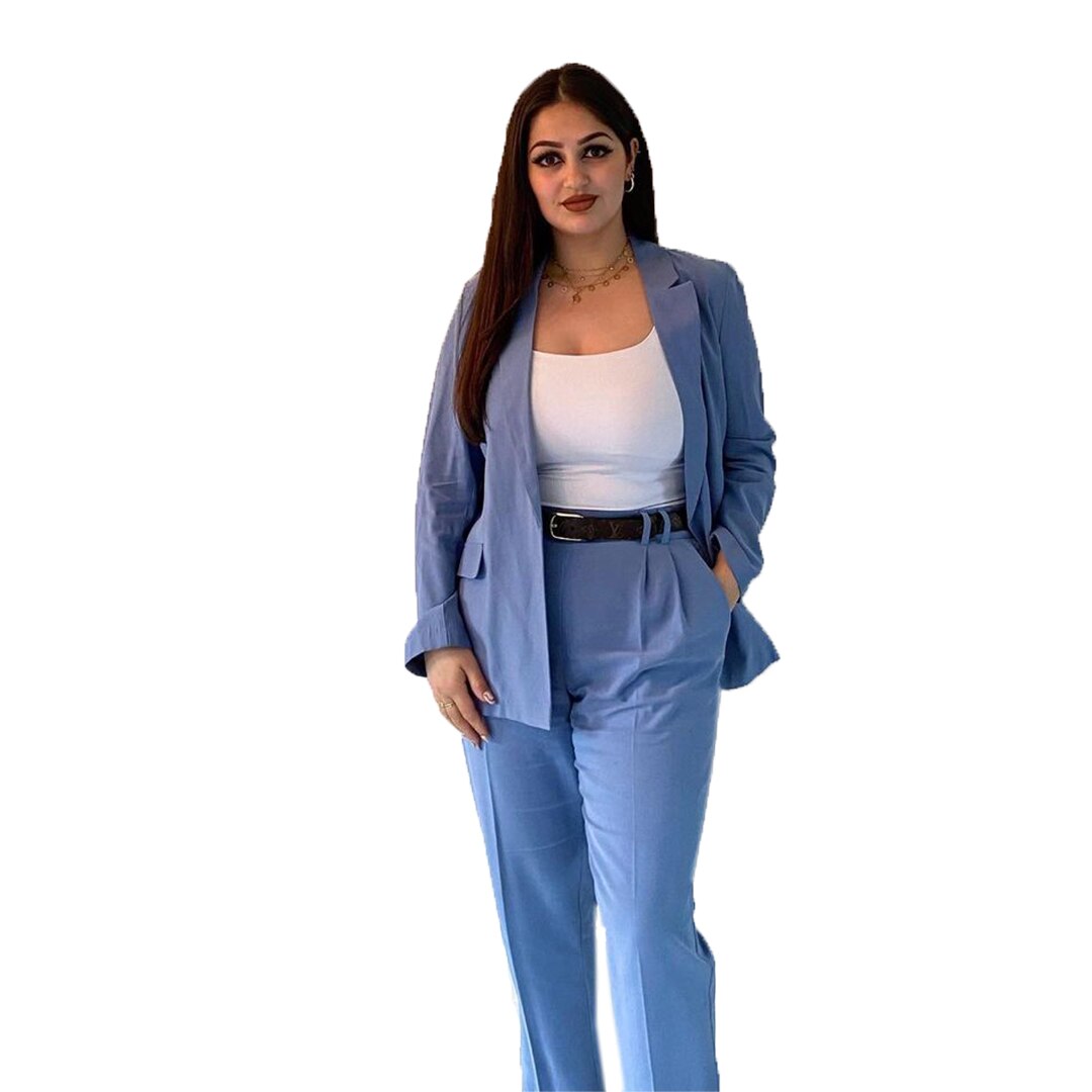 Trajes de verano para mujer, tallas grandes, para novia, fiesta, graduación, esmoquin, blazer, traje informal (chaqueta + pantalón) 