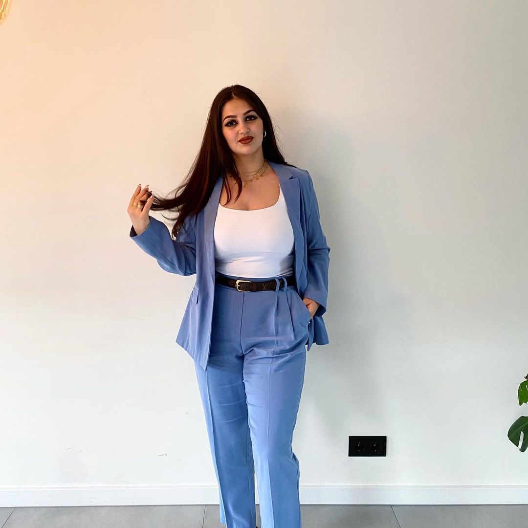 Summer Cool Women Suits Plus Size Bride Lady Party Prom Tuxedos Blazer Leisure Outfit Suit (Jacket+Pants)