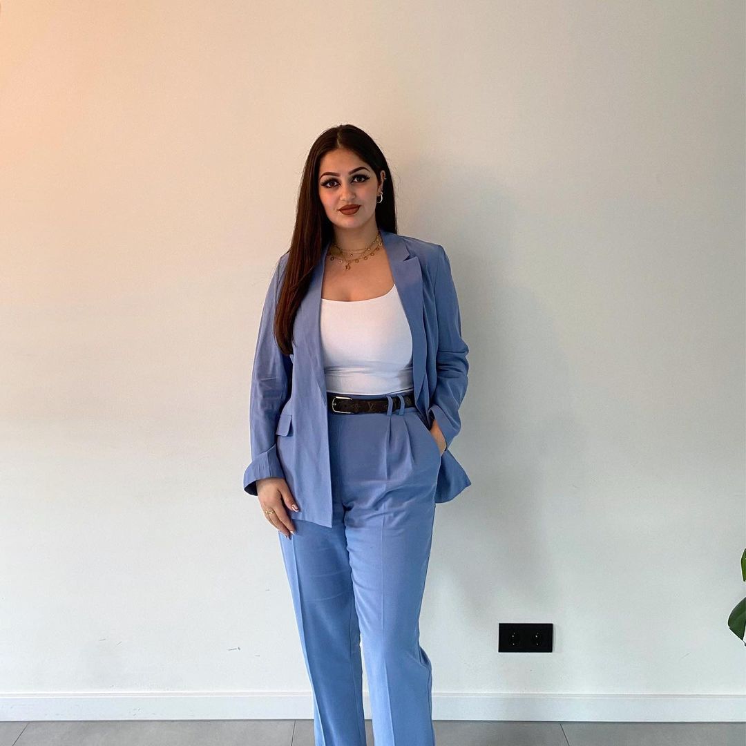 Summer Cool Women Suits Plus Size Bride Lady Party Prom Tuxedos Blazer Leisure Outfit Suit (Jacket+Pants)