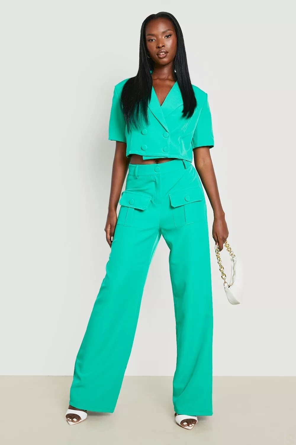 Conjunto de traje verde de verano para mujer, hecho a medida, 2 piezas, blazer, pantalones, vestido formal para fiesta y graduación. 