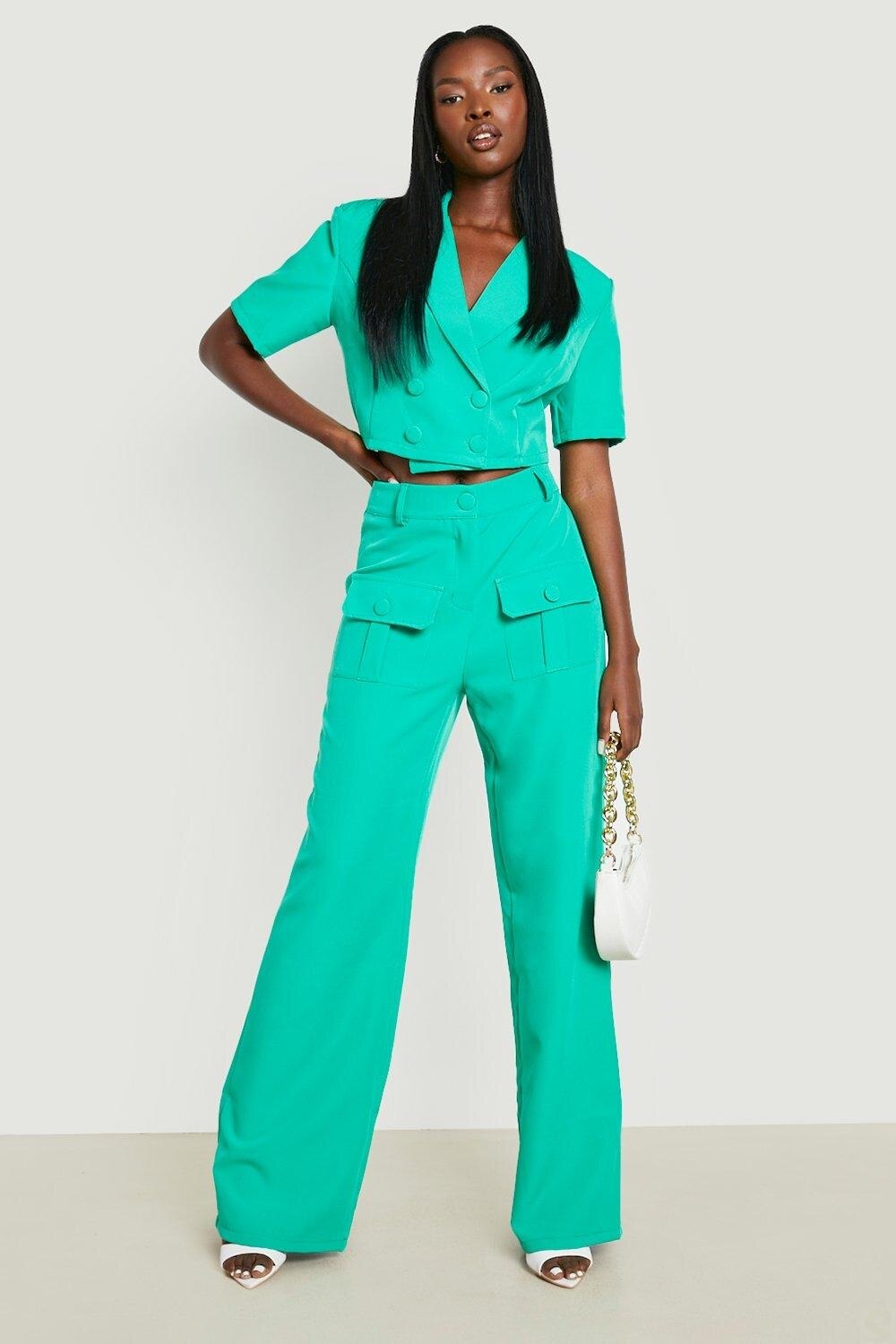 Summer Green Women Suits Sets Custom Made 2 Pcs Blazer Pants Formal Party Prom Dress