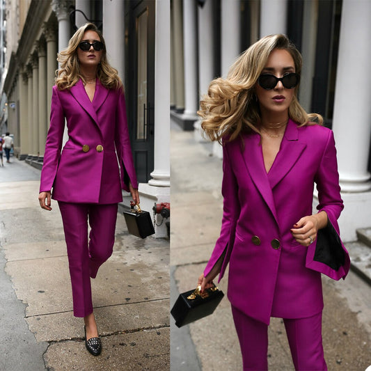 Women Tuxedos Blazer Red Carpet Appliques Mother of the Bride Wedding Pants Suit Slim Fit Evening Party Prom