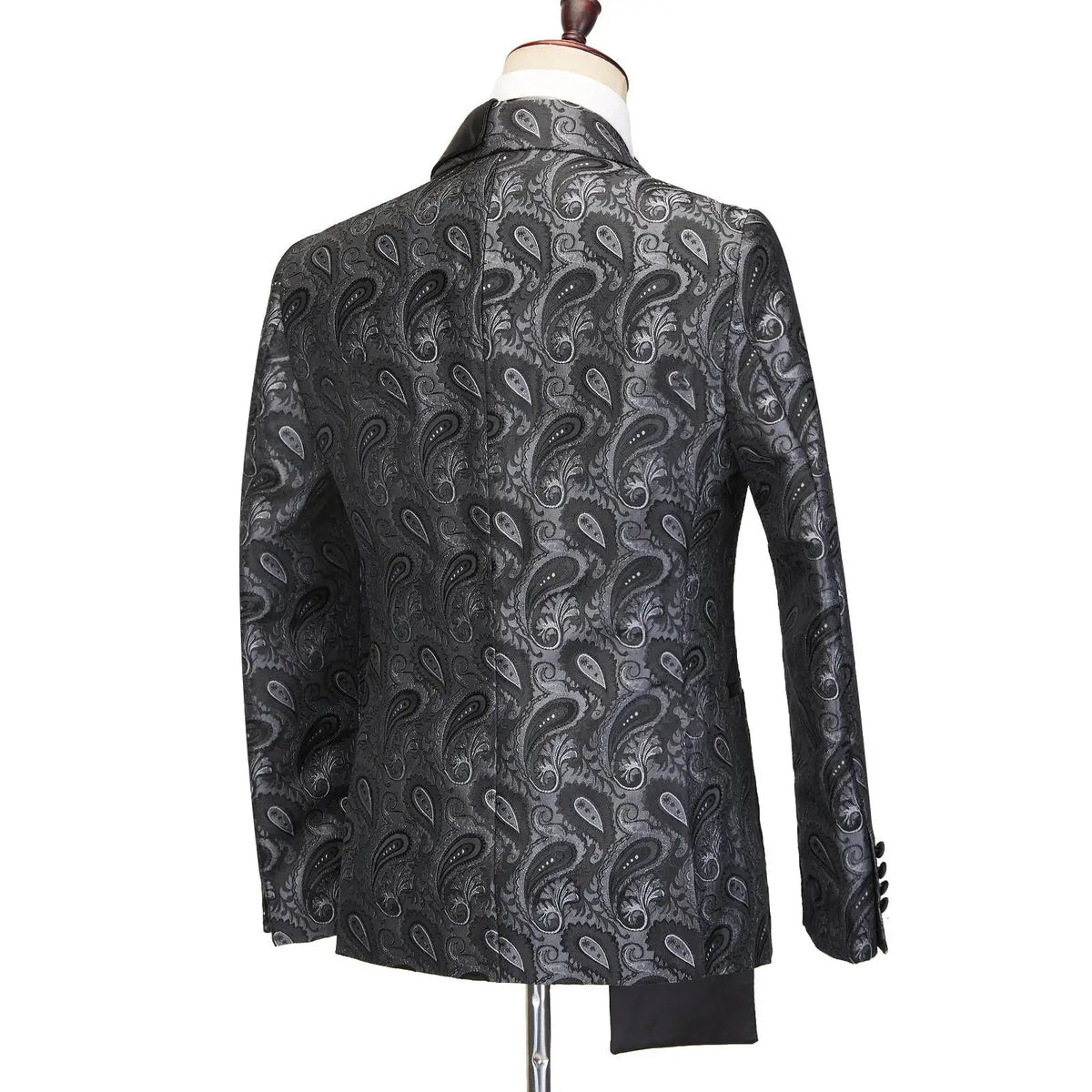 Costume de mariage 2 pièces pour homme, smoking croisé, motif floral, pour bal de promo, fête de mariage