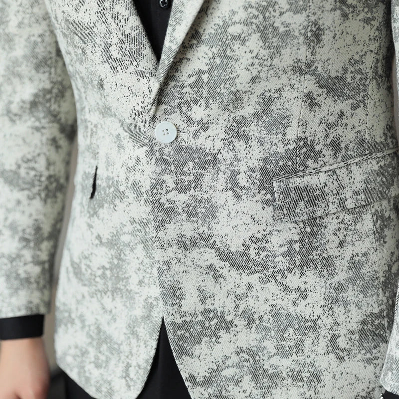 Nouveau costume décontracté léger de luxe, slim, mode personnalité, manteau simple pour hommes, vêtements pour hommes