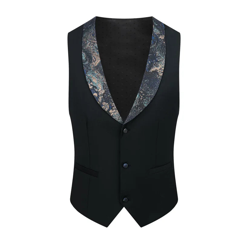 Vestido de novia de jacquard para hombre, traje de novio, vestido de novia de tres piezas, traje de hombre