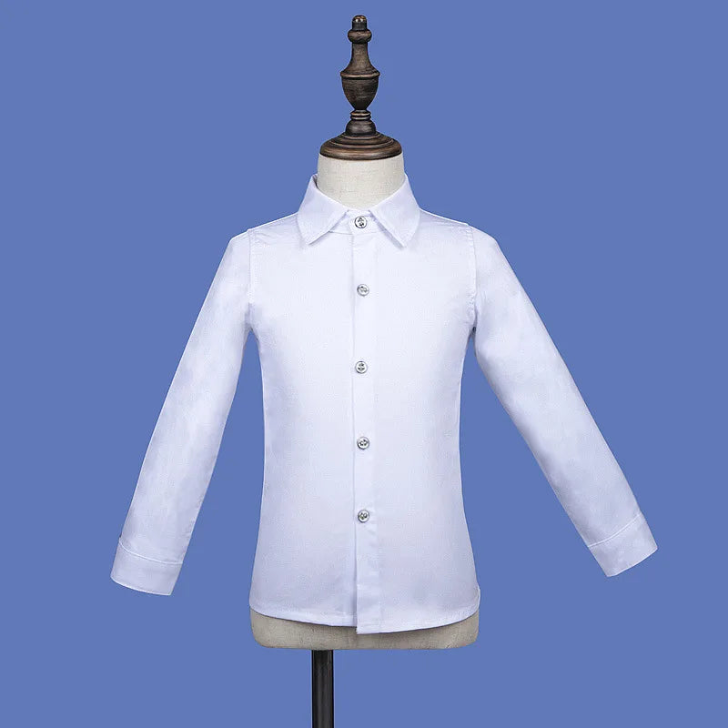 Boys Ivory 3 Piece Suit Formal Blazer Vest Pants Set With Bow Tie