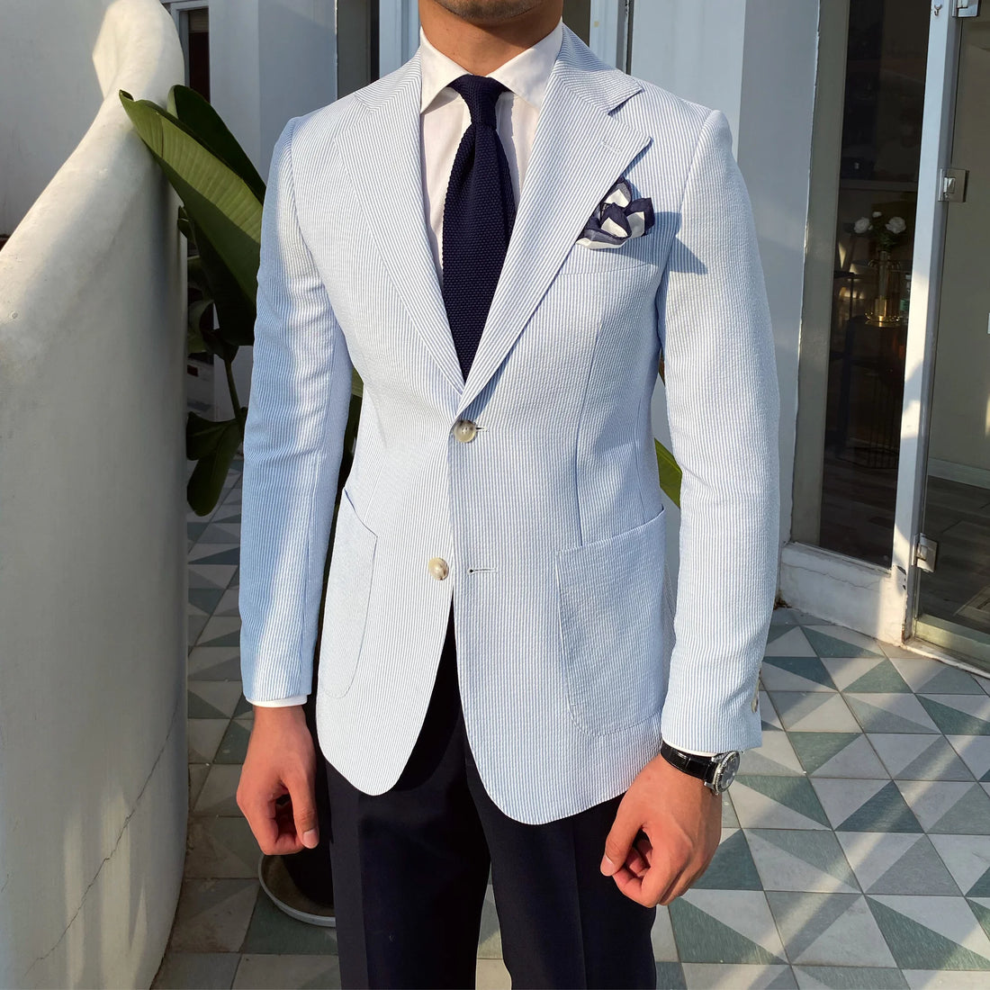 Traje de novio Royal Blazer para hombre, corte entallado, para fiesta, oficina, traje de un solo botón, chaqueta de traje para hombre, esmoquin para hombre 