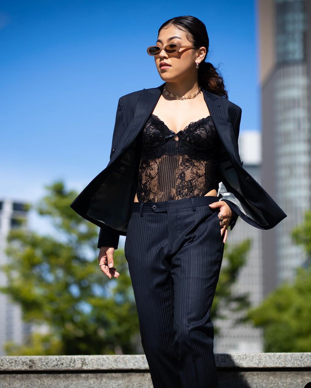 Costumes pour femmes pour mariage à rayures noires, ensemble blazer pour mère de la mariée, smoking de soirée, tenue de ville formelle 2 pièces 