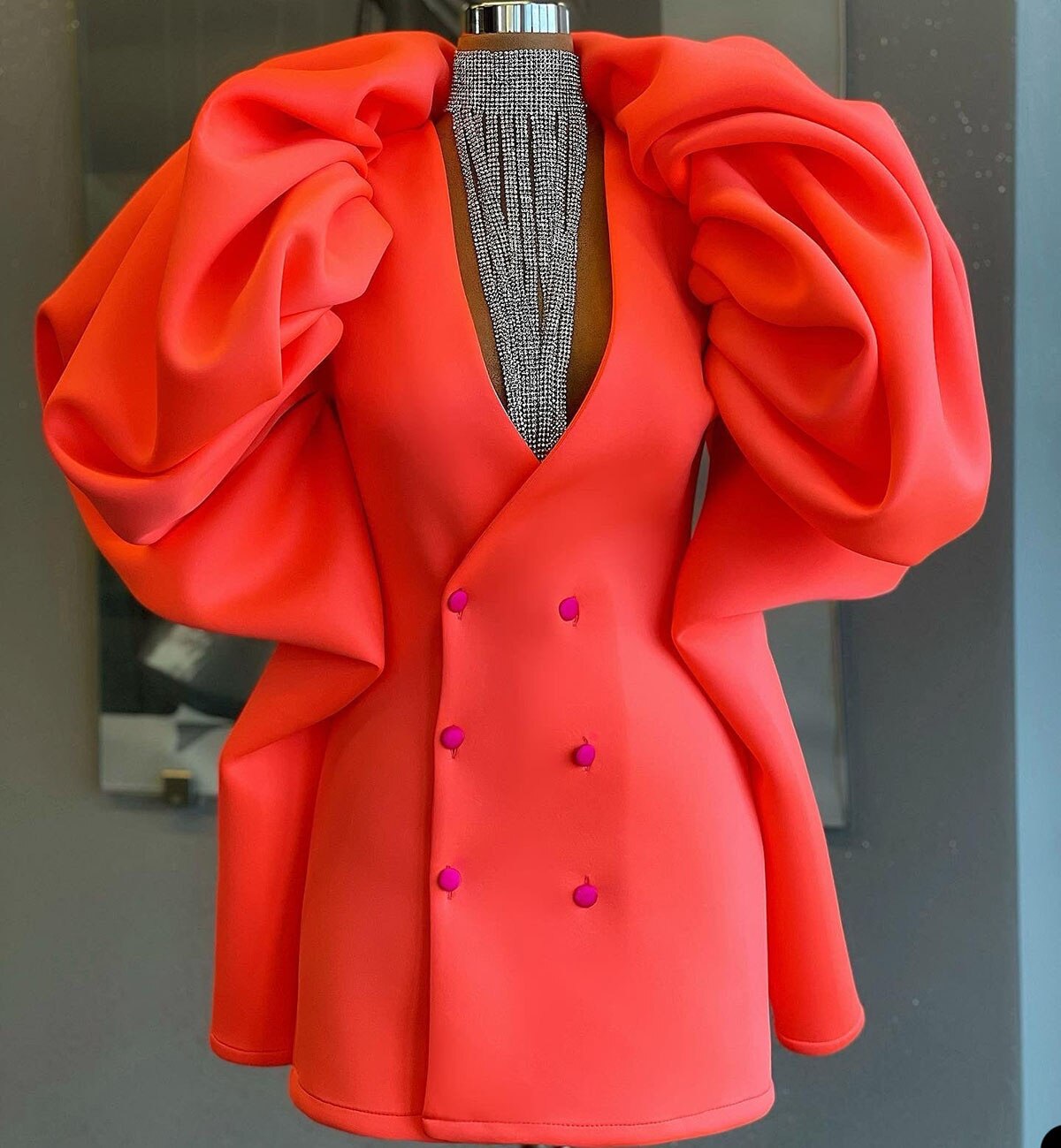 Blazer plisado para mujer, chaqueta formal de noche, para fiesta, trabajo, talla grande, para novia 