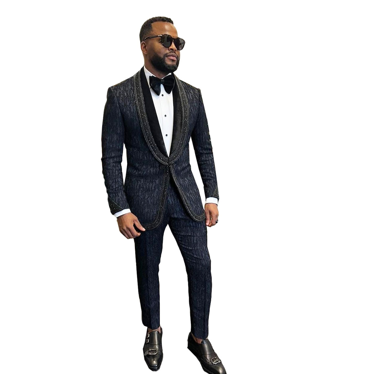 Costume classique unique pour homme, veste deux pièces sur mesure à un bouton, pantalon, costume de créateur pour occasion formelle 