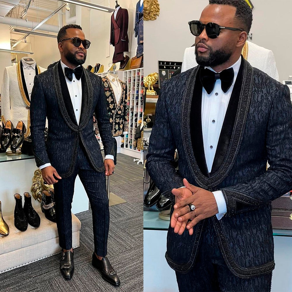 Costume classique unique pour homme, veste deux pièces sur mesure à un bouton, pantalon, costume de créateur pour occasion formelle 