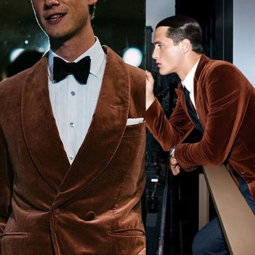 Smoking de marié en velours croisé à revers châle pour homme, blazer pour garçon d'honneur, coupe slim, manteau de mariage, une seule veste 