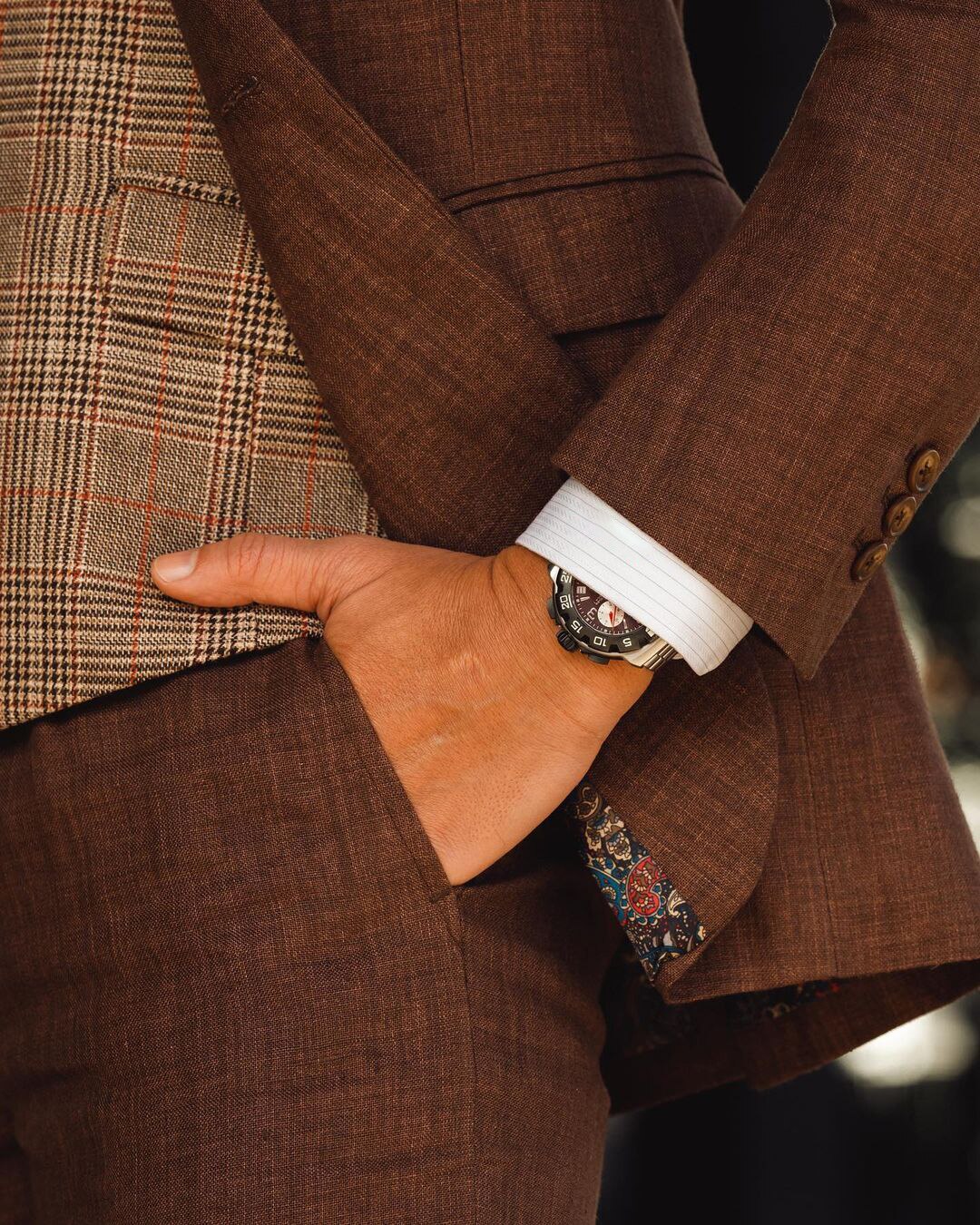 Costume de mariage deux pièces vintage marron pour homme, coupe cintrée, veste de marié sur mesure (manteau + pantalon) 
