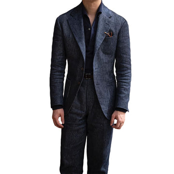 Costumes vintage pour hommes avec deux pièces à revers châle, smokings sur mesure pour occasions formelles, veste et pantalon