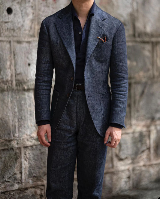 Costumes vintage pour hommes avec deux pièces à revers châle, smokings sur mesure pour occasions formelles, veste et pantalon