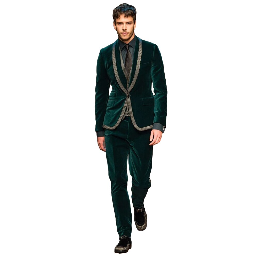 Costumes vintage pour hommes, costume 2 pièces en velours, coupe sur mesure authentique, smoking de mariage classique vintage 
