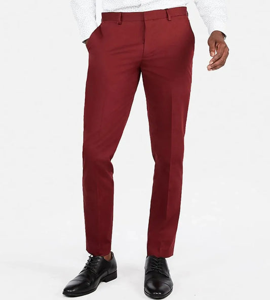 Vintage Red Men's Suit Shawl Lapel Single Breasted Custom Formal Business Wedding Dress 3 Piece Jacket Pants Vest