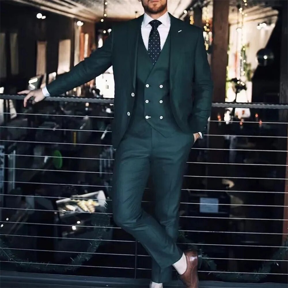 Vestido de novia para hombre, trajes de fantasía para adultos, vestidos de fiesta, vestidos de noche de lujo, traje italiano de tres piezas para hombre.