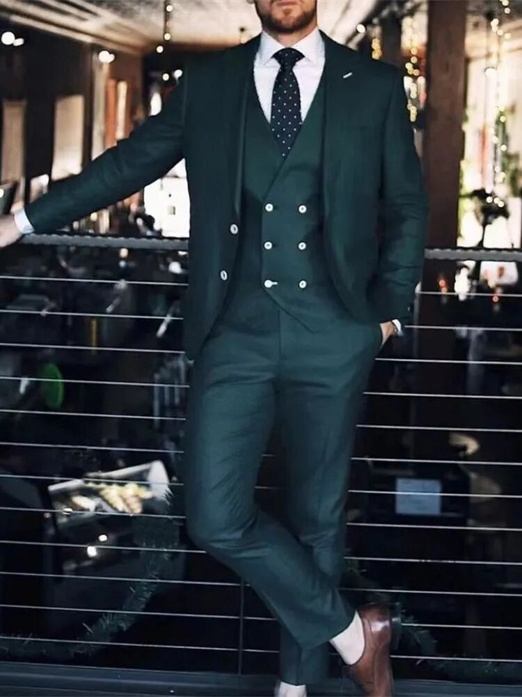 Vestido de novia para hombre, trajes de fantasía para adultos, vestidos de fiesta, vestidos de noche de lujo, traje italiano de tres piezas para hombre.