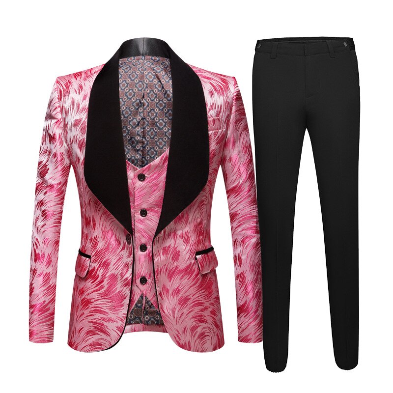 Trajes de boda para hombre, esmoquin para novio, trajes de negocios, trajes de fiesta, traje de cena, traje estampado de 3 piezas (chaqueta, pantalón y chaleco). 
