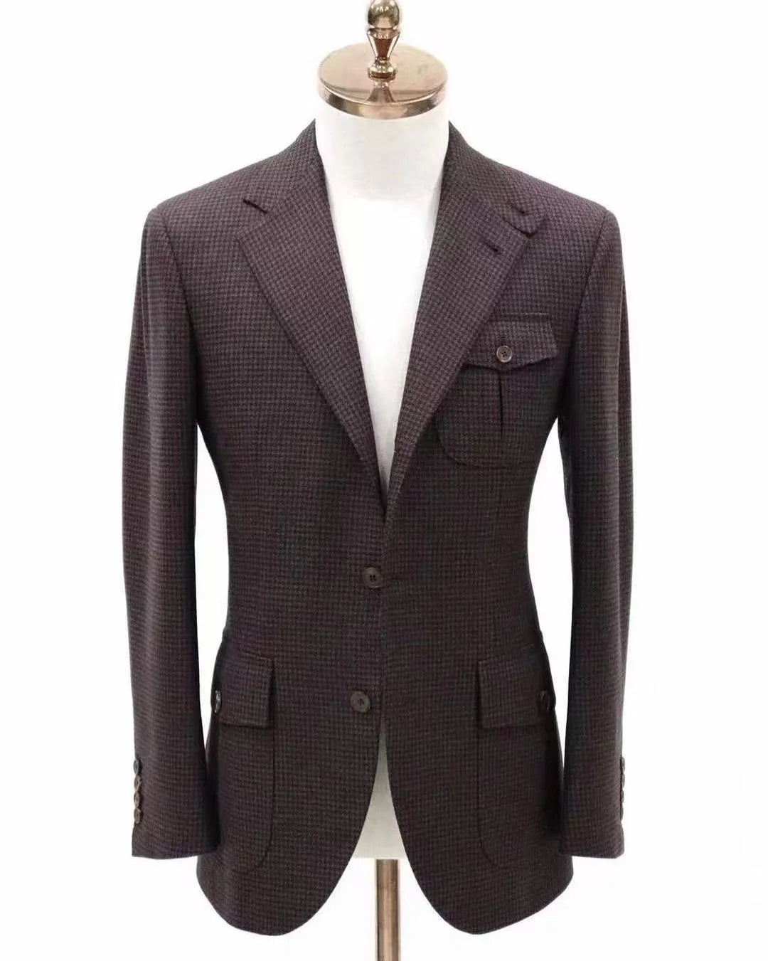 Costumes de mariage pour hommes, smoking 2 pièces, coupe slim, marron, style décontracté, pour homme, robe de bal (veste + pantalon)