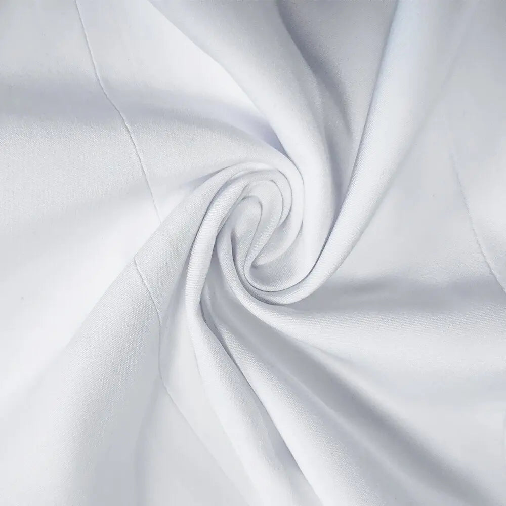 Veste longue blanche à double boutonnage pour femme, tenue de soirée sur mesure 