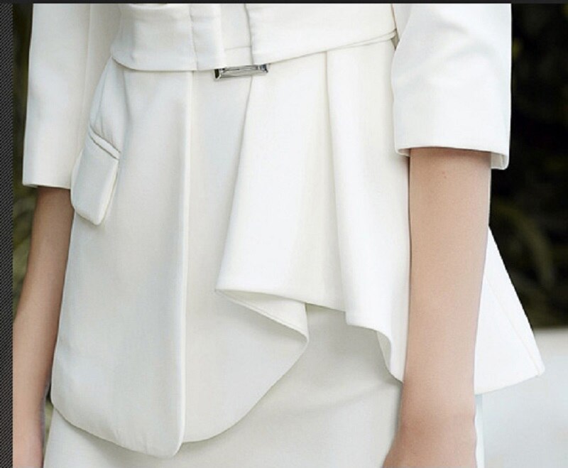 Vestidos blancos para madre de la novia, 2 piezas, manga larga, traje formal para bodas, esmoquin (chaqueta y pantalón) 