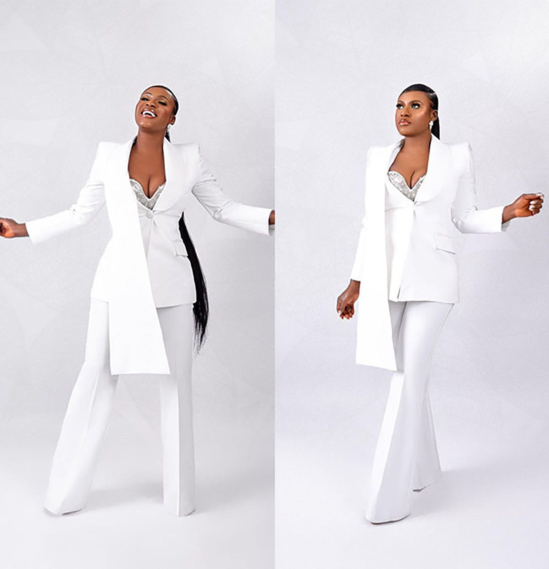 Traje de 2 piezas para madre de la novia, con funda blanca, para mujer, formal, de noche, para fiesta, trabajo, talla grande 