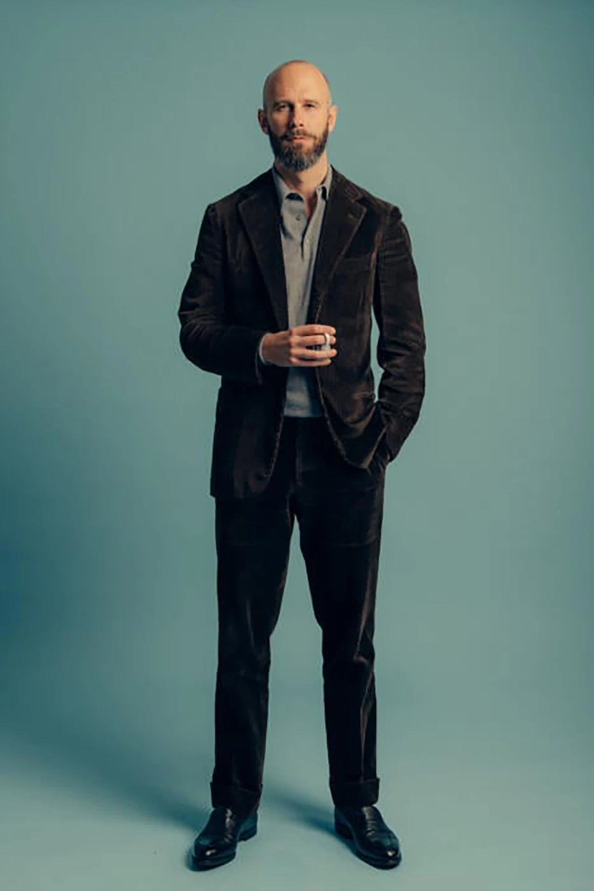 Costumes de mariage d'hiver en velours côtelé 2 pièces veste pantalon pour hommes revers cranté tenue de marié coupe slim smokings d'affaires sur mesure