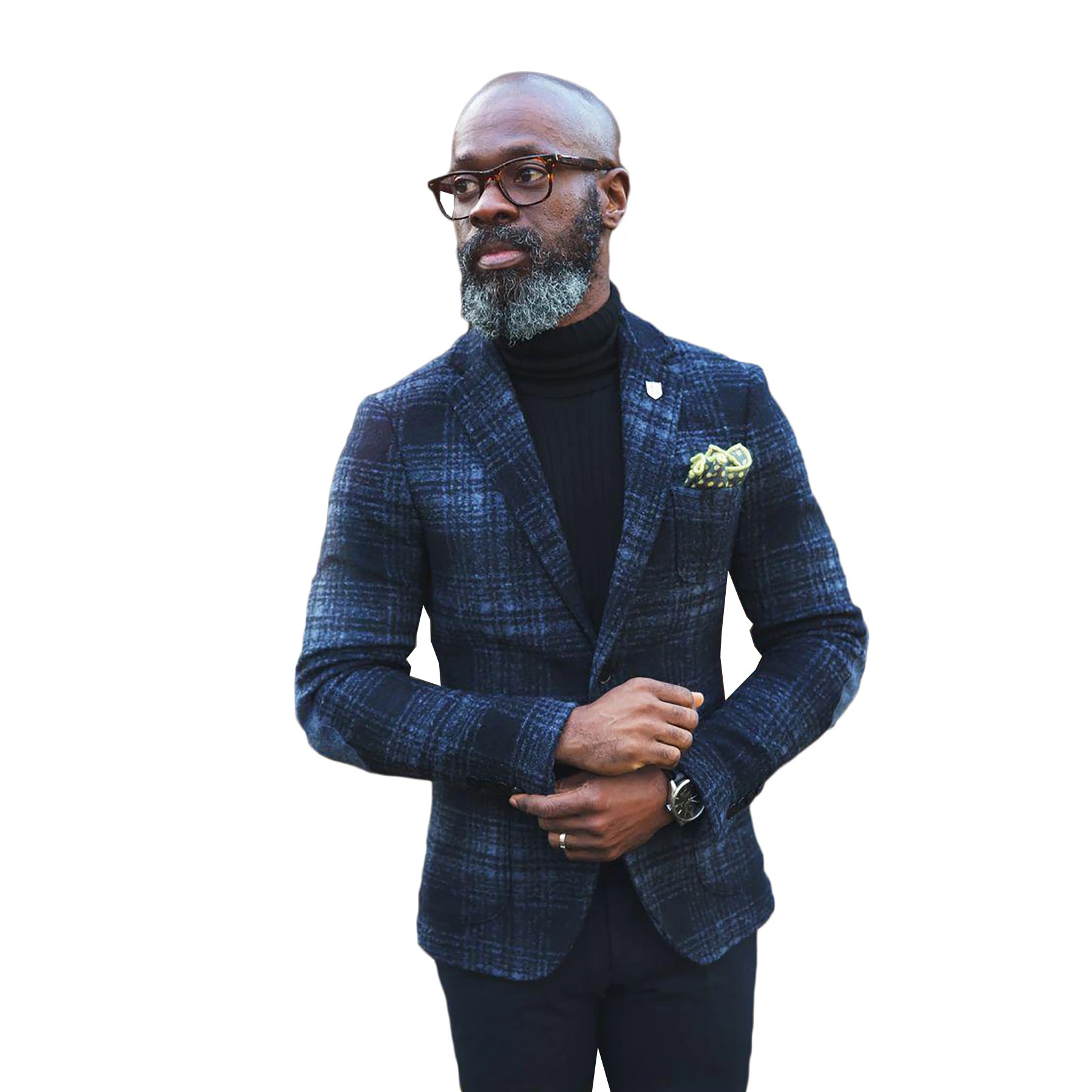 Abrigo de invierno para hombre, chaqueta entallada de manga larga, traje liso de lana y tweed, conjunto de una sola pieza. 