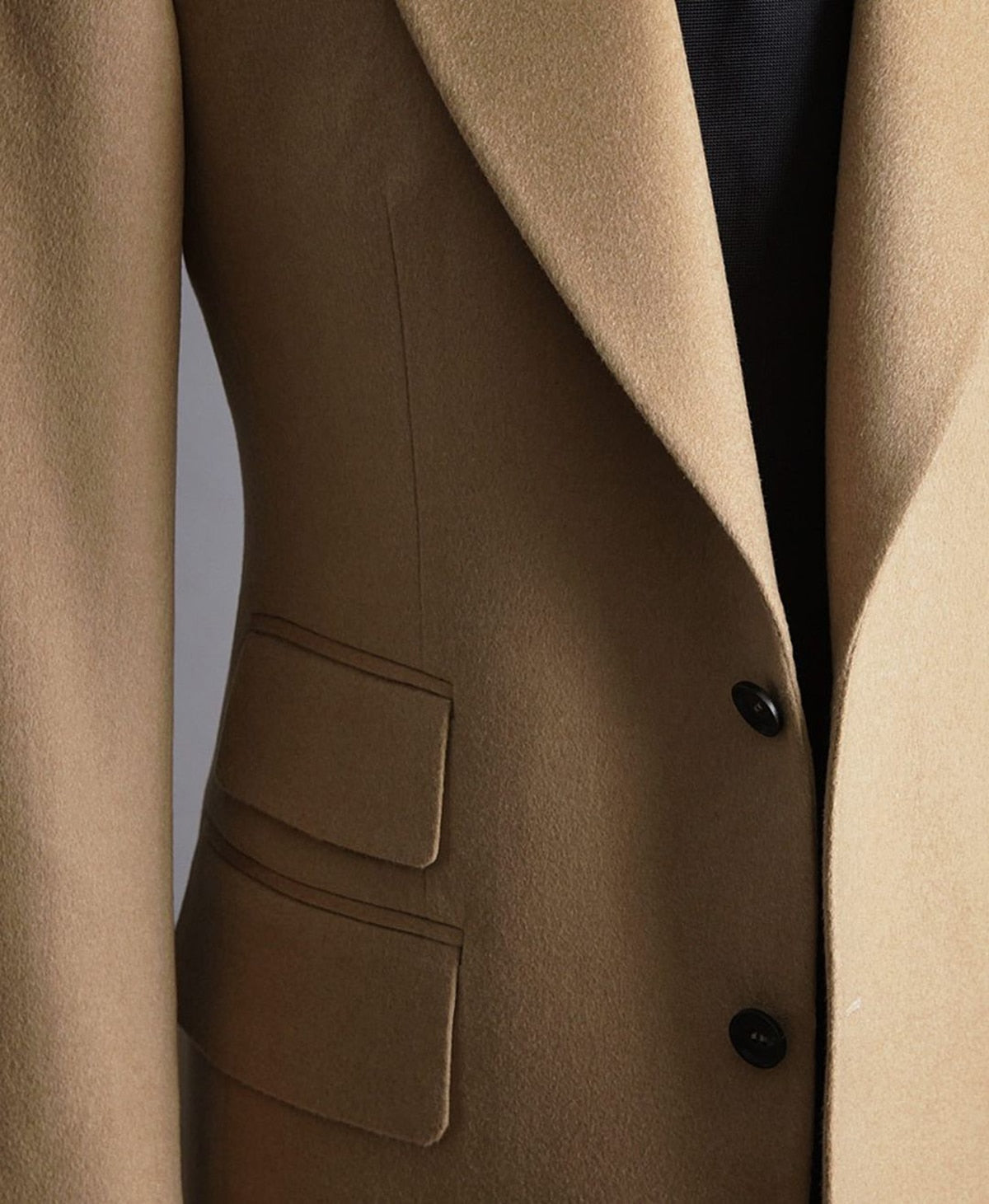 Trajes de boda para caballero de invierno con cuello de cierre, abrigo clásico de una pieza, traje de novio a medida para fiesta o ocasión especial.
