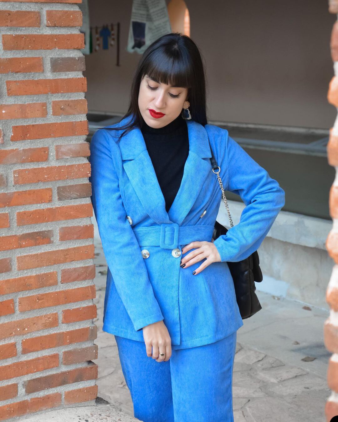 Trajes de invierno de moda para damas para boda, conjunto de blazer azul para madre de la novia, esmoquin para fiesta de noche, ropa de calle de 2 piezas 