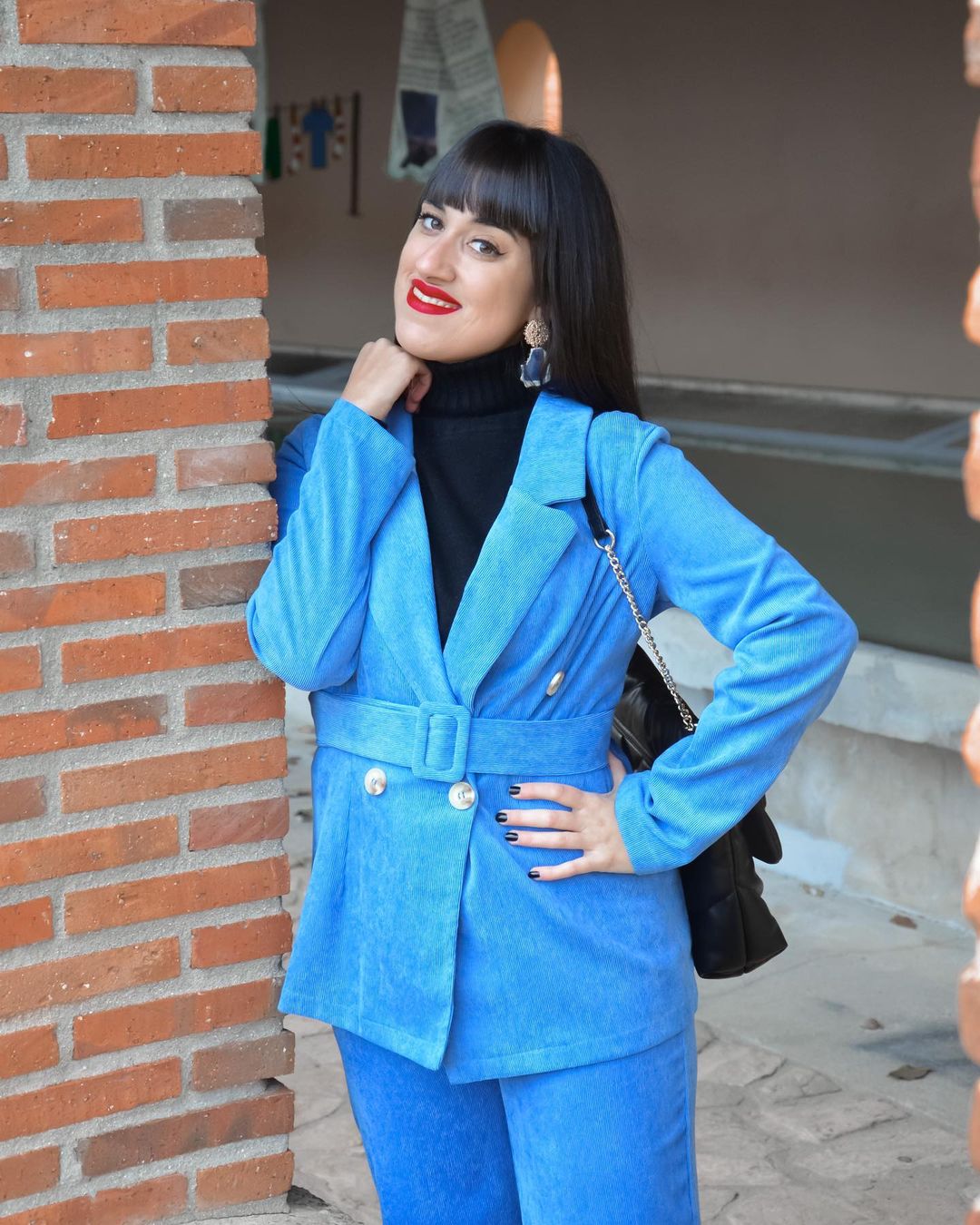 Trajes de invierno de moda para damas para boda, conjunto de blazer azul para madre de la novia, esmoquin para fiesta de noche, ropa de calle de 2 piezas 