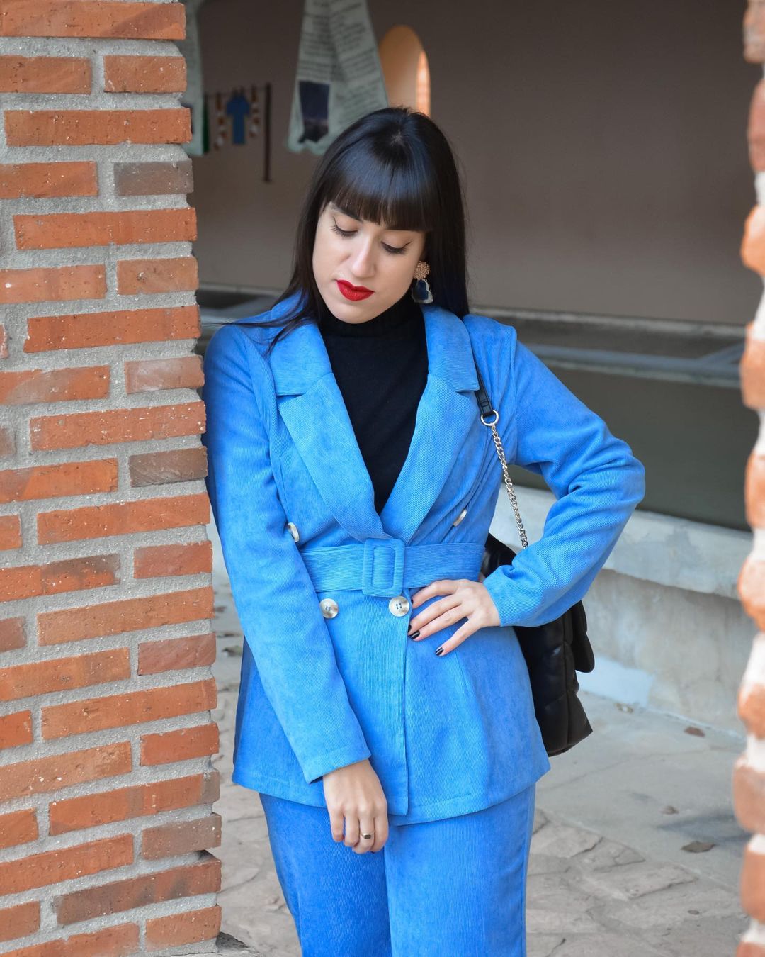 Trajes de invierno de moda para damas para boda, conjunto de blazer azul para madre de la novia, esmoquin para fiesta de noche, ropa de calle de 2 piezas 