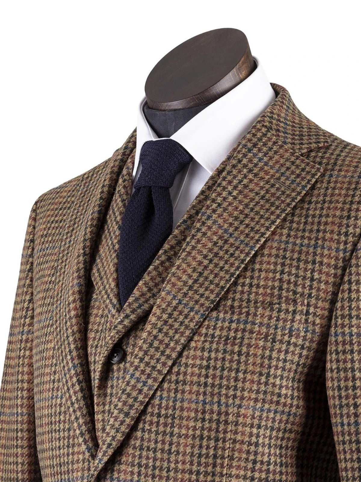 Costume d'hiver en tweed pour homme, smoking sur mesure, grande taille, 3 pièces, veste, gilet et pantalon, pour mariage