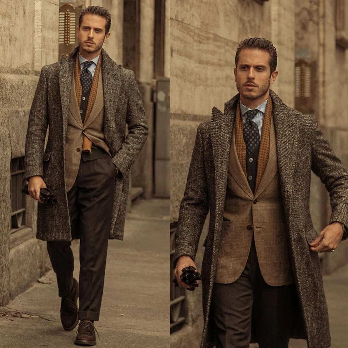 Winter Warm Men Coat Wear Wedding Blazer Tuxedos Men Groom Prom Birthday Outifit One Jacket