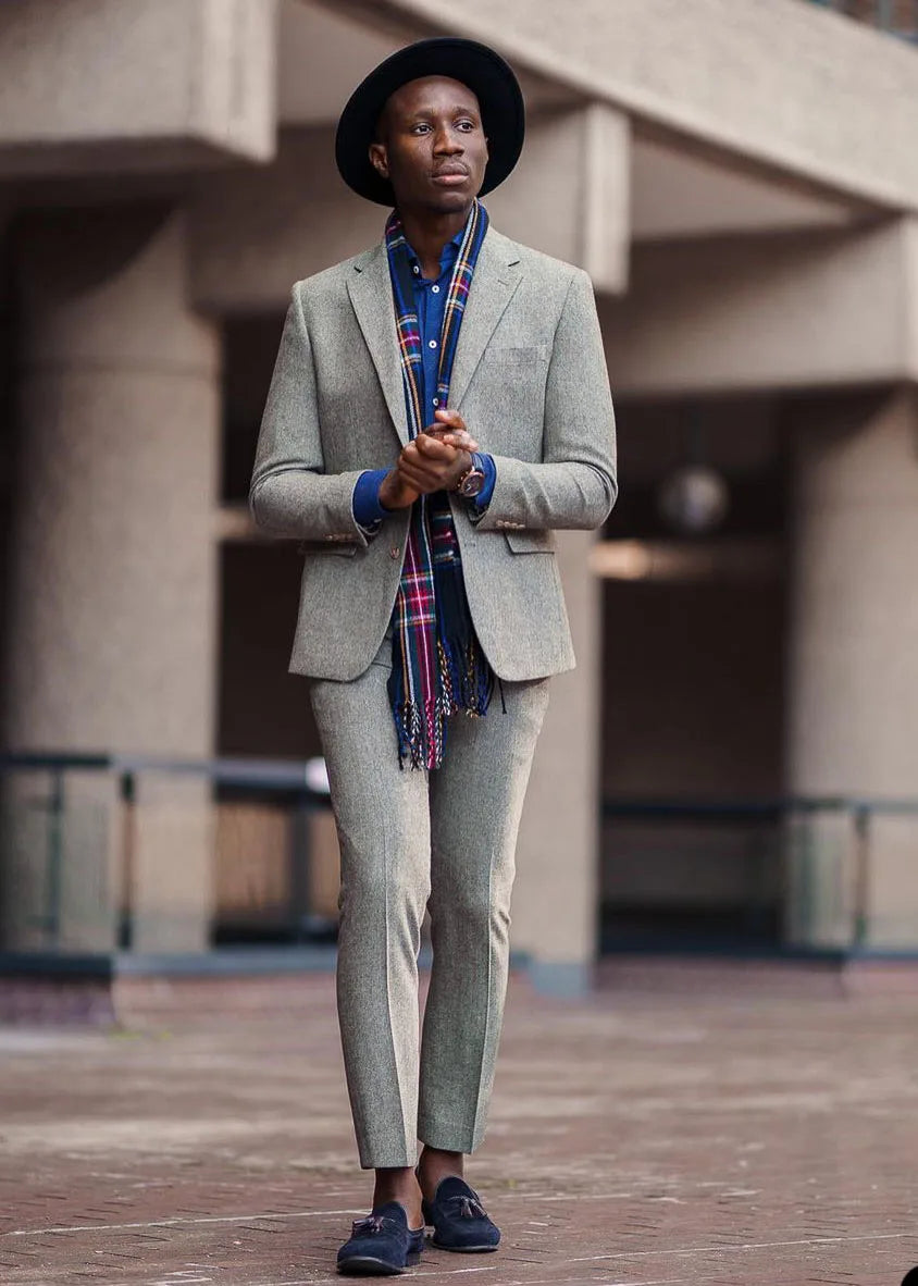 Blazer de lana de dos piezas a medida, pantalón para boda, negocios, novio, botonadura sencilla, traje de boda a medida. 