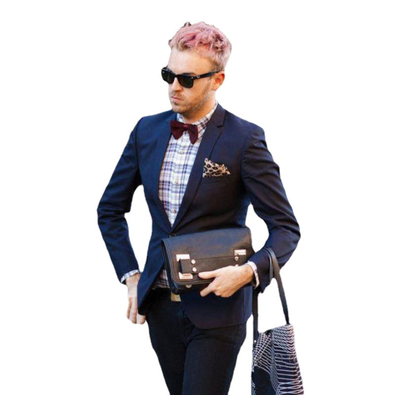 Navy Blue Men's Business Suit Custom Classic Wedding Suit Men's Custom Groom Tuxedo