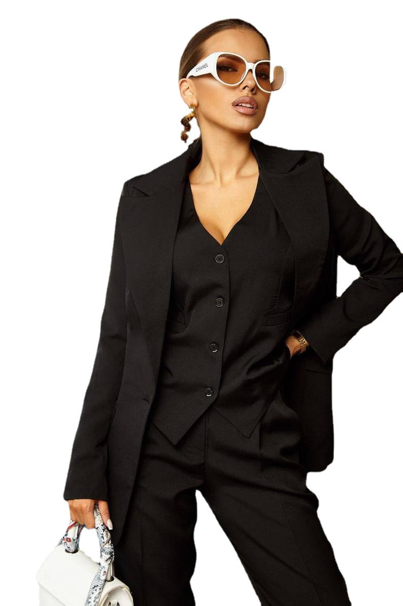 Trajes de pantalón para madre de la novia de primavera para mujer, esmoquin formal para fiesta de noche, ropa de trabajo formal para boda, 3 piezas 